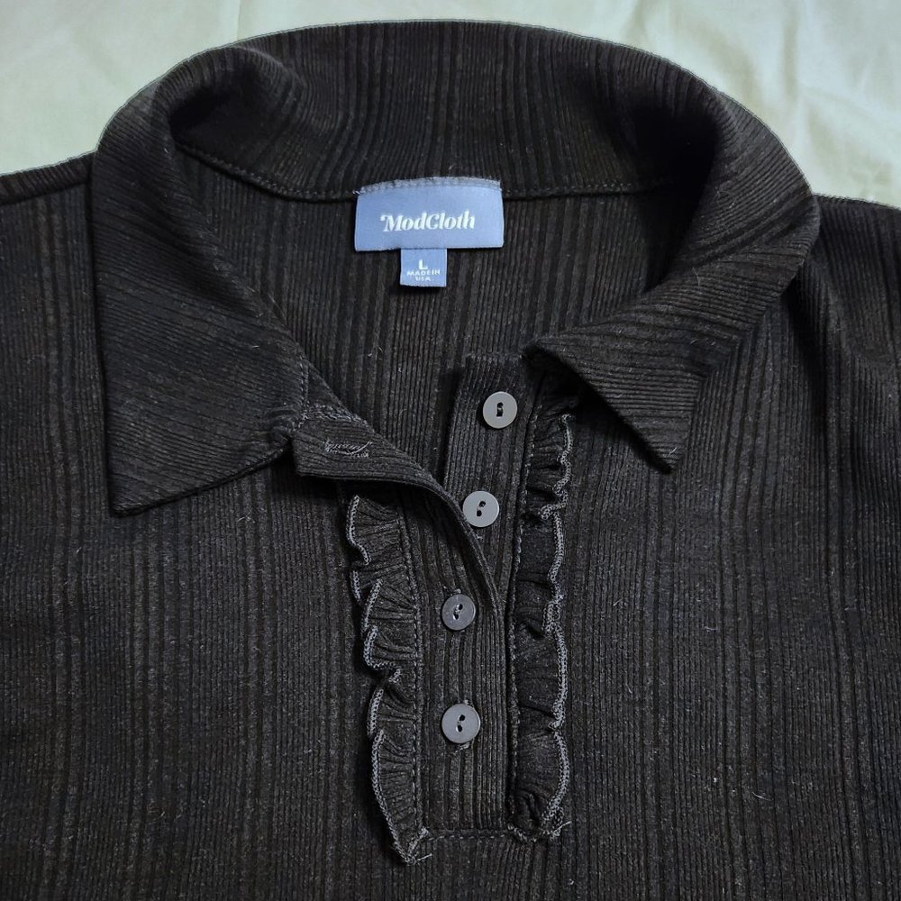 ModCloth Ribbed Polo - Picture 3 of 7